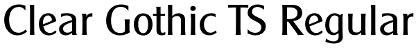 Clear Gothic TS Regular Font