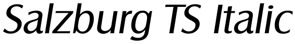 Salzburg TS Italic Font