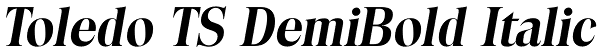 Toledo TS DemiBold Italic Font