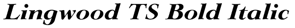 Lingwood TS Bold Italic Font