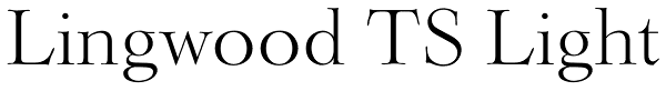 Lingwood TS Light Font