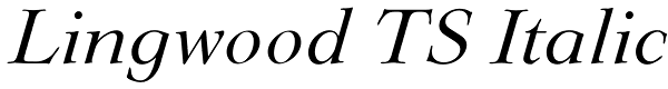 Lingwood TS Italic Font