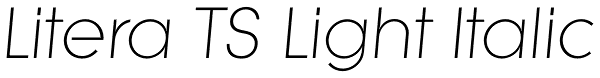 Litera TS Light Italic Font