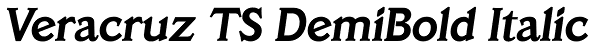 Veracruz TS DemiBold Italic Font