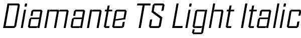 Diamante TS Light Italic Font