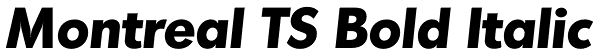 Montreal TS Bold Italic Font