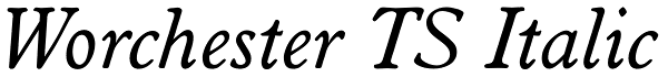 Worchester TS Italic Font