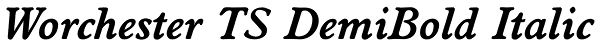 Worchester TS DemiBold Italic Font