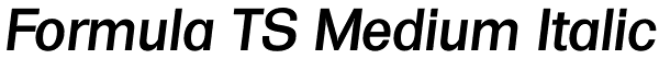 Formula TS Medium Italic Font