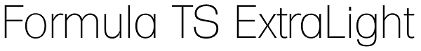 Formula TS ExtraLight Font