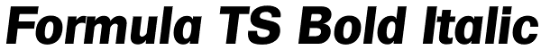 Formula TS Bold Italic Font