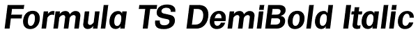 Formula TS DemiBold Italic Font