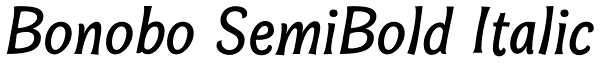 Bonobo SemiBold Italic Font