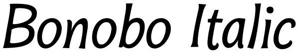 Bonobo Italic Font