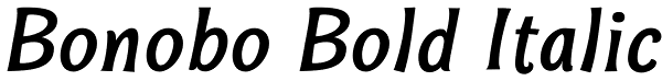 Bonobo Bold Italic Font