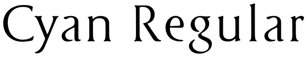 Cyan Regular Font