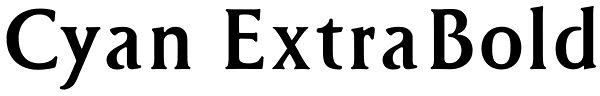 Cyan ExtraBold Font