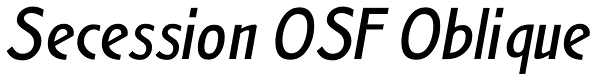 Secession OSF Oblique Font