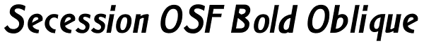 Secession OSF Bold Oblique Font