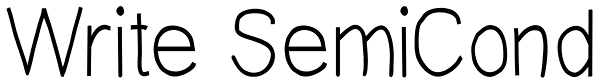 Write SemiCond Font