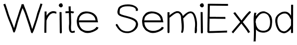 Write SemiExpd Font