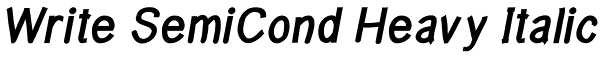 Write SemiCond Heavy Italic Font