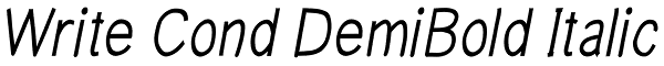 Write Cond DemiBold Italic Font