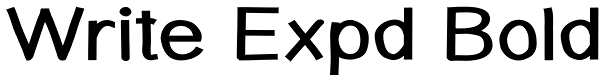 Write Expd Bold Font