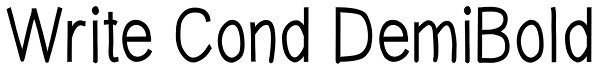 Write Cond DemiBold Font