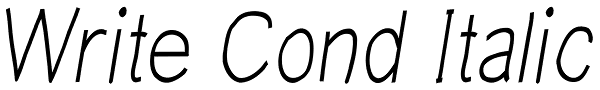 Write Cond Italic Font