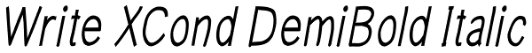 Write XCond DemiBold Italic Font