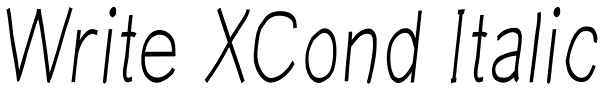 Write XCond Italic Font