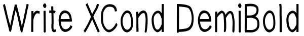 Write XCond DemiBold Font