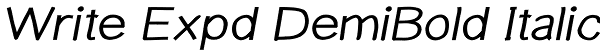 Write Expd DemiBold Italic Font