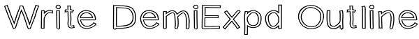 Write DemiExpd Outline Font