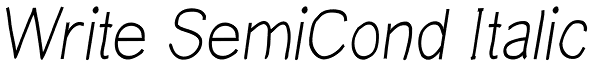 Write SemiCond Italic Font