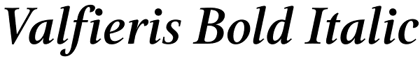 Valfieris Bold Italic Font