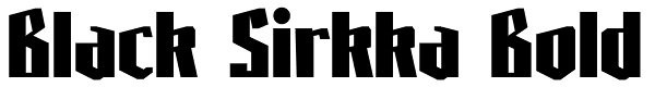 Black Sirkka Bold Font