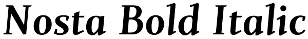 Nosta Bold Italic Font