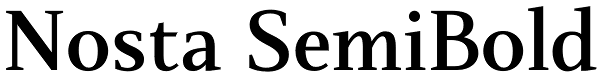 Nosta SemiBold Font