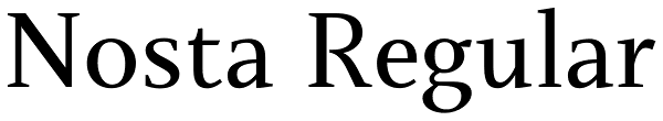 Nosta Regular Font