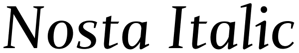 Nosta Italic Font