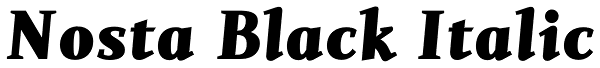 Nosta Black Italic Font