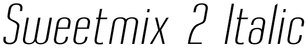 Sweetmix 2 Italic Font