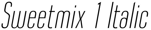 Sweetmix 1 Italic Font