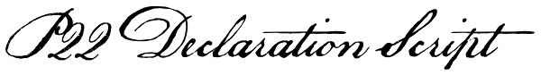 P22 Declaration Script Font