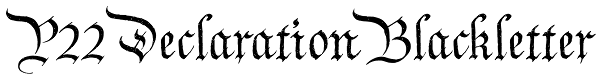 P22 Declaration Blackletter Font