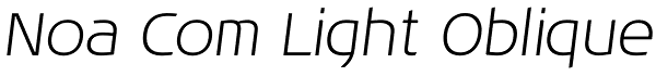 Noa Com Light Oblique Font