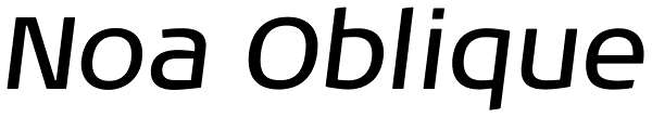 Noa Oblique Font