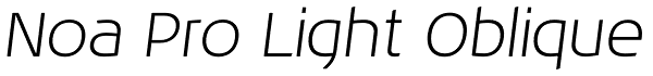 Noa Pro Light Oblique Font